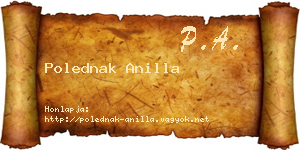 Polednak Anilla névjegykártya